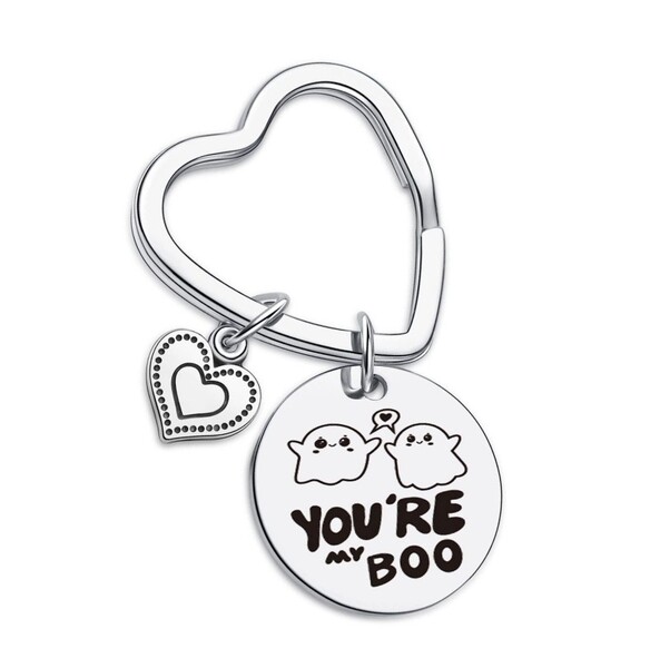 Ghost keychain stainless steel for St. Valentine's Day