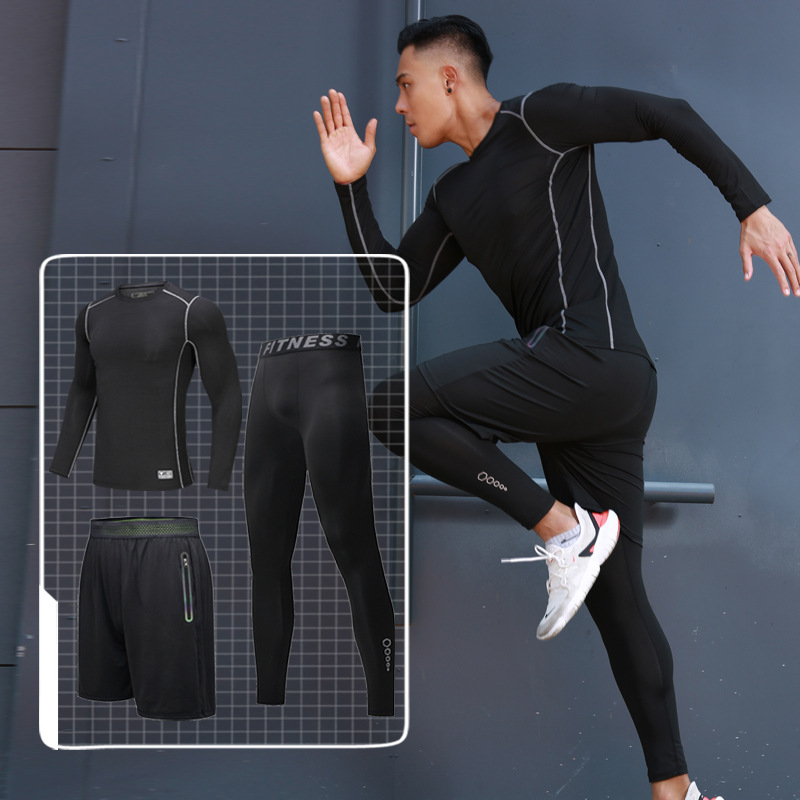 Cross-border high-end gimnasio juego de entrenamiento de entrenamiento de fútbol para hombres al aire libre seco rápido juego de entrenamiento de fútbol