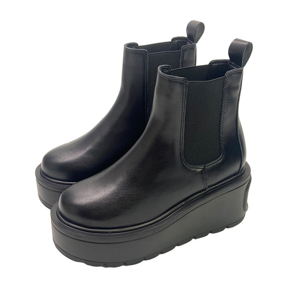 Elastic fashionable low boots