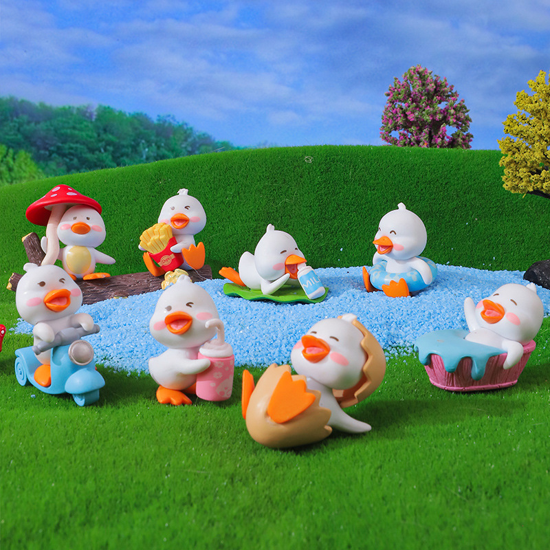 Micro paisaje creativo Happy Duck Car Aromaterapia Aire acondicionado Salida de aire Decoración de automóvil Accesorios de decoración de automóvil Daquan