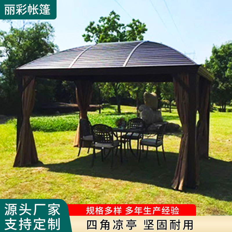 Community Garden scenic spot outdoor luxury single double roof galvanized shed Villa courtyard pavilion canopy outdoor awning