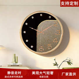 钟表客厅酒店装饰单面挂墙塑料挂钟数字学生宿舍圆形高颜值钟表
