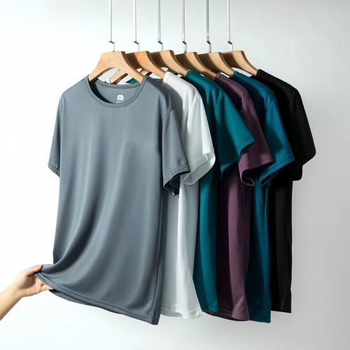Ice Silk Quick-Dry T-Shirt for Men and Women - Unisex Short-Sleeve Summer Breathable Cooling Mesh T-Shirt - Loose Fit Fitness Casual Top