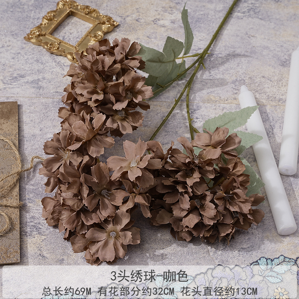 EH-3 머리 수국-다크 브라운