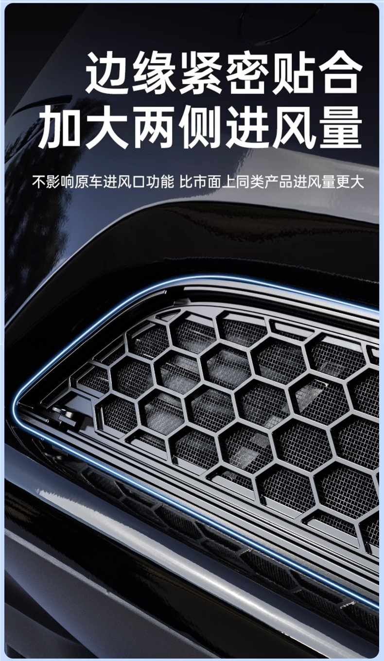 Suitable for Tesla Model 3 Insect-Proof Net, 25 Models of Model 3 Air Intake Grille, Cross-Border Split-Type Modification Accessories