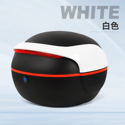 New Thickened Electric Vehicle Trunk, Large Capacity Thickened Electric Motorcycle Rear Trunk, Electric Scooter Storage Box (Electric car tail box) - white-single-trunk