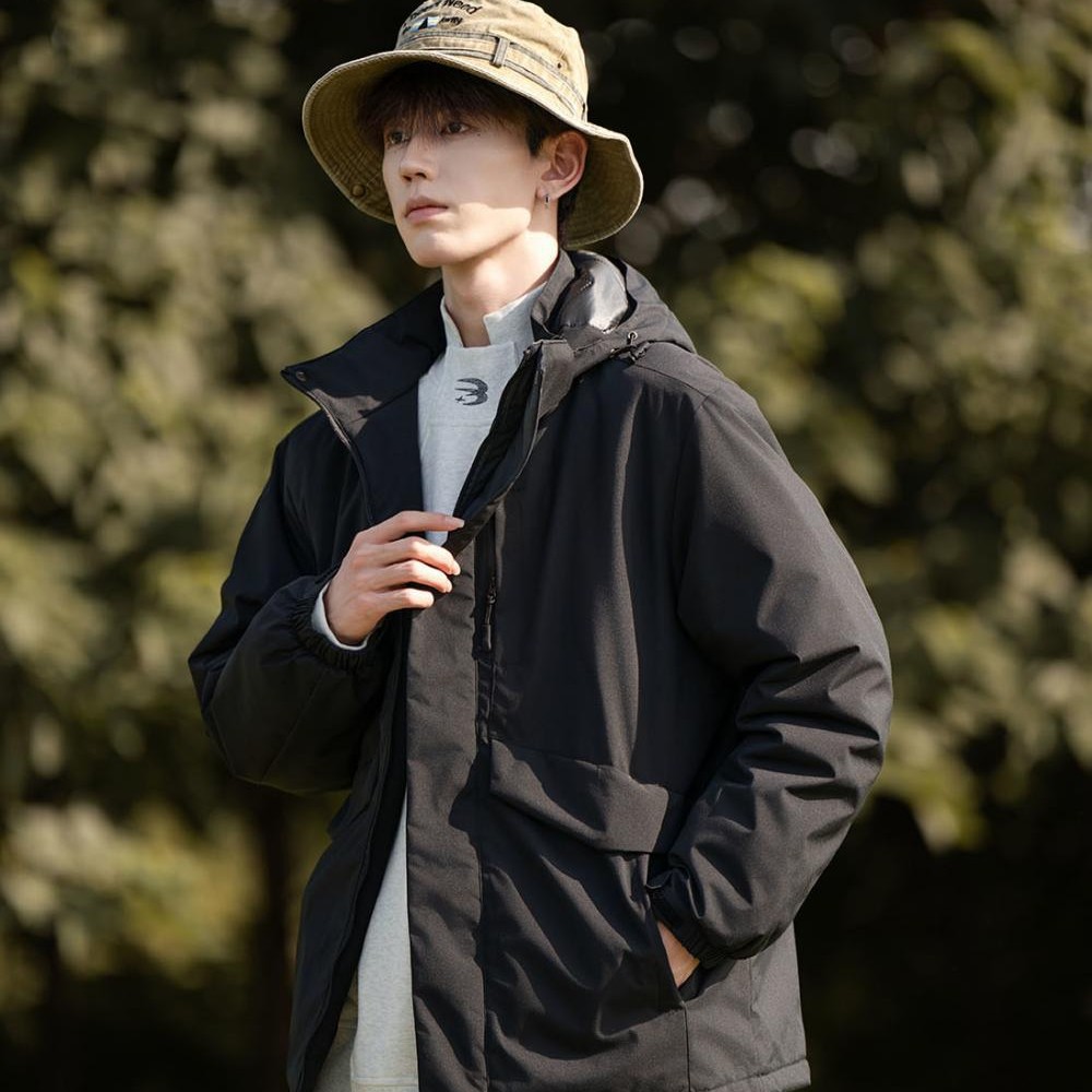 2025秋冬季品牌骆驼厚款户外防水保暖拉链连帽冲锋衣外套