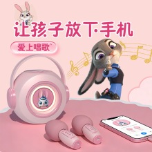 新款K歌无线蓝牙话筒音响一体家用KTV双麦合唱歌居家麦克风音箱