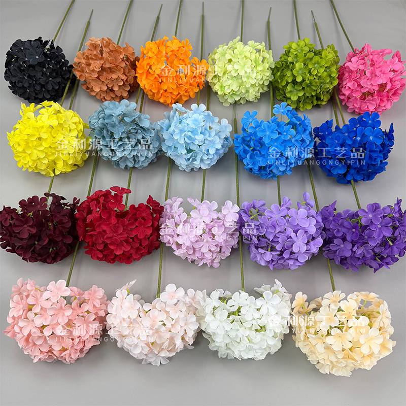 90 pieces single large hydrangea lollipop hydrangea wedding flower row decoration high ball artificial flower 90 pieces single large hydrangea lollipop hydrangea wedding flower row decoration high ball artificial flower