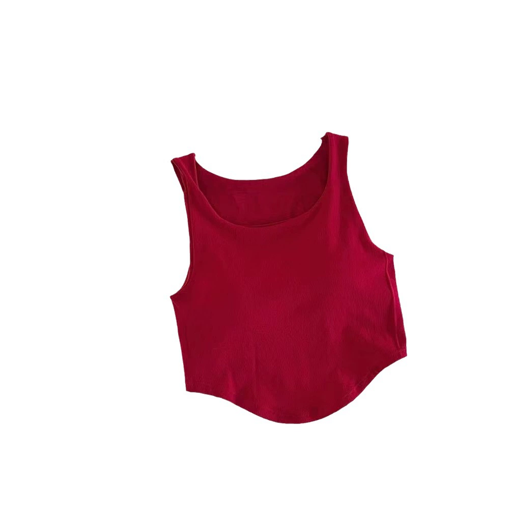 Short base body-friendly top with cups sleevless, with sleeve, city style