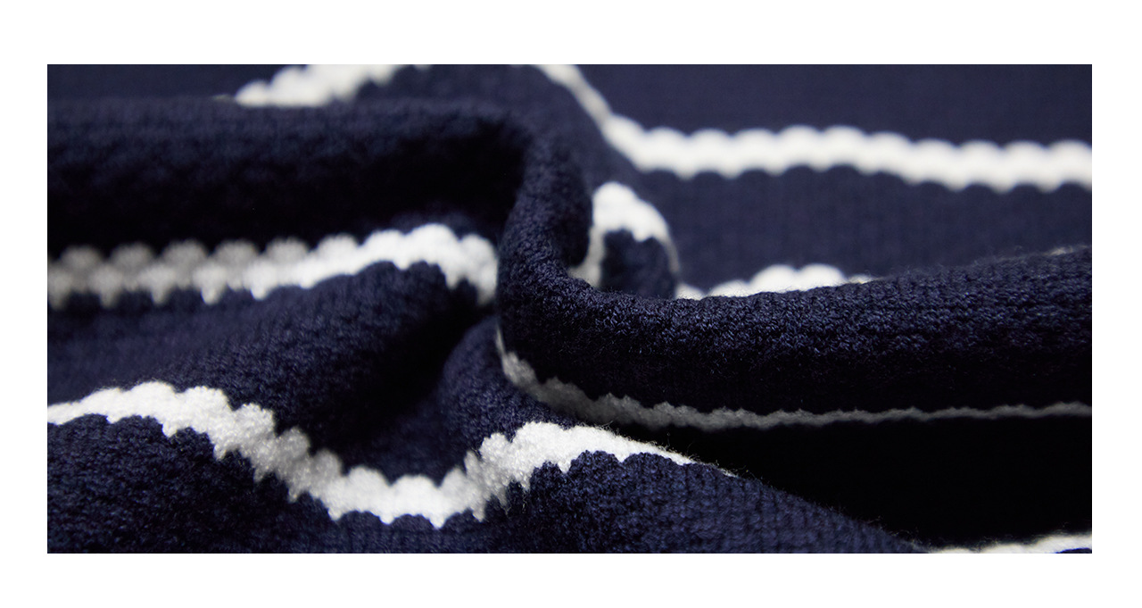 UNF Striped 300g Loose Polo Sweater