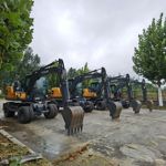 自动挡新源70 小微挖 皮轮挖土机 小钩机 轮挖 库存车 挖咸菜