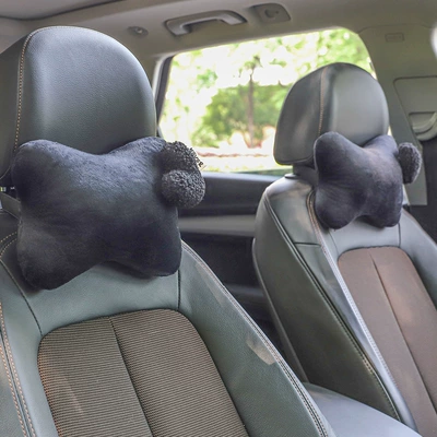 Car Cushion, Cute Car Rear – Headrest - black-black-love-pair