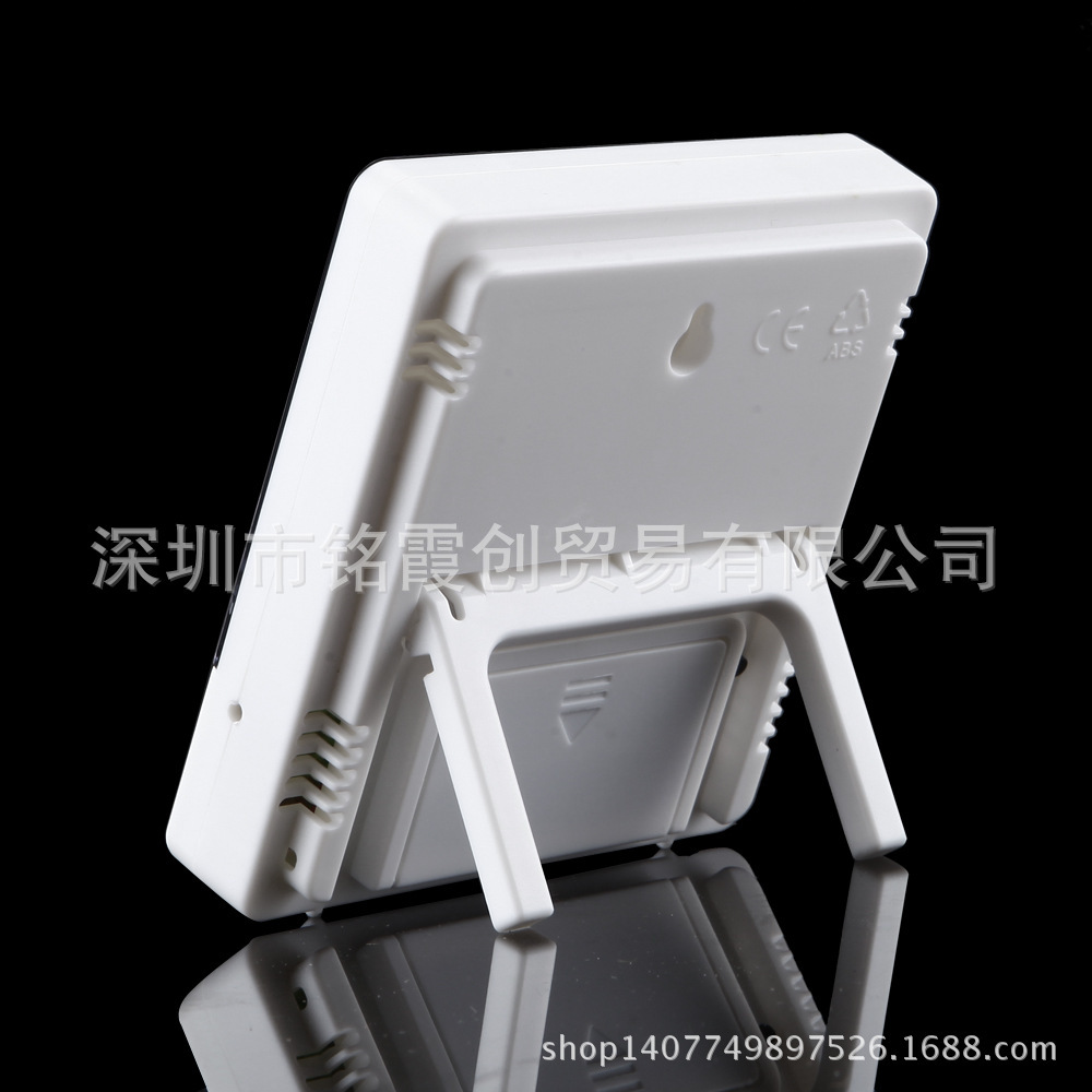 HTC-6 新款蓝色夜光温度计湿度计 数显大屏幕家用温度表