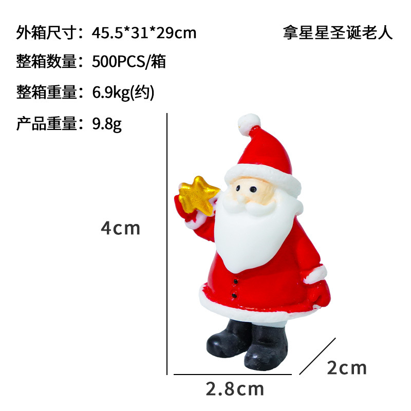 Nueva Navidad ancianos micro paisaje decoración muñeco de nieve decoración accesorios resina pequeños adornos acuario paisaje