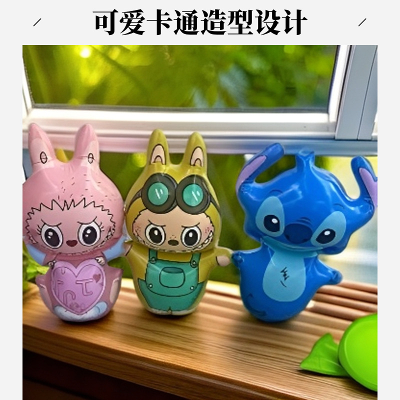 工場直販 新型 インフレータブルペンギン ぐらつき人形 PVC製 漫画風 ラブブ ぐらつき人形 子供用 ボクシングおもちゃ|undefined