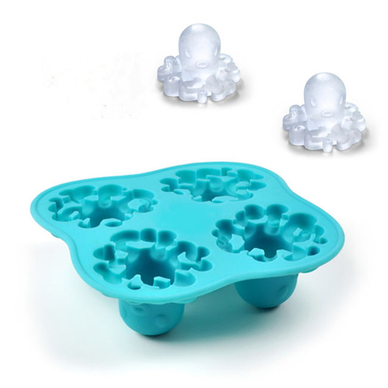 Octopus-Shaped Ice Cube Tray - Summer Bestseller, Lohas Creative Silicone Ice Cube Tray, Novelty Ice Mold