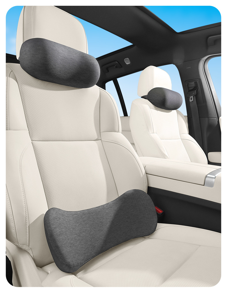All-season universal space memory foam car seat headrest, neck pillow, backrest, lumbar cushion, waist support pillow for cross-border export