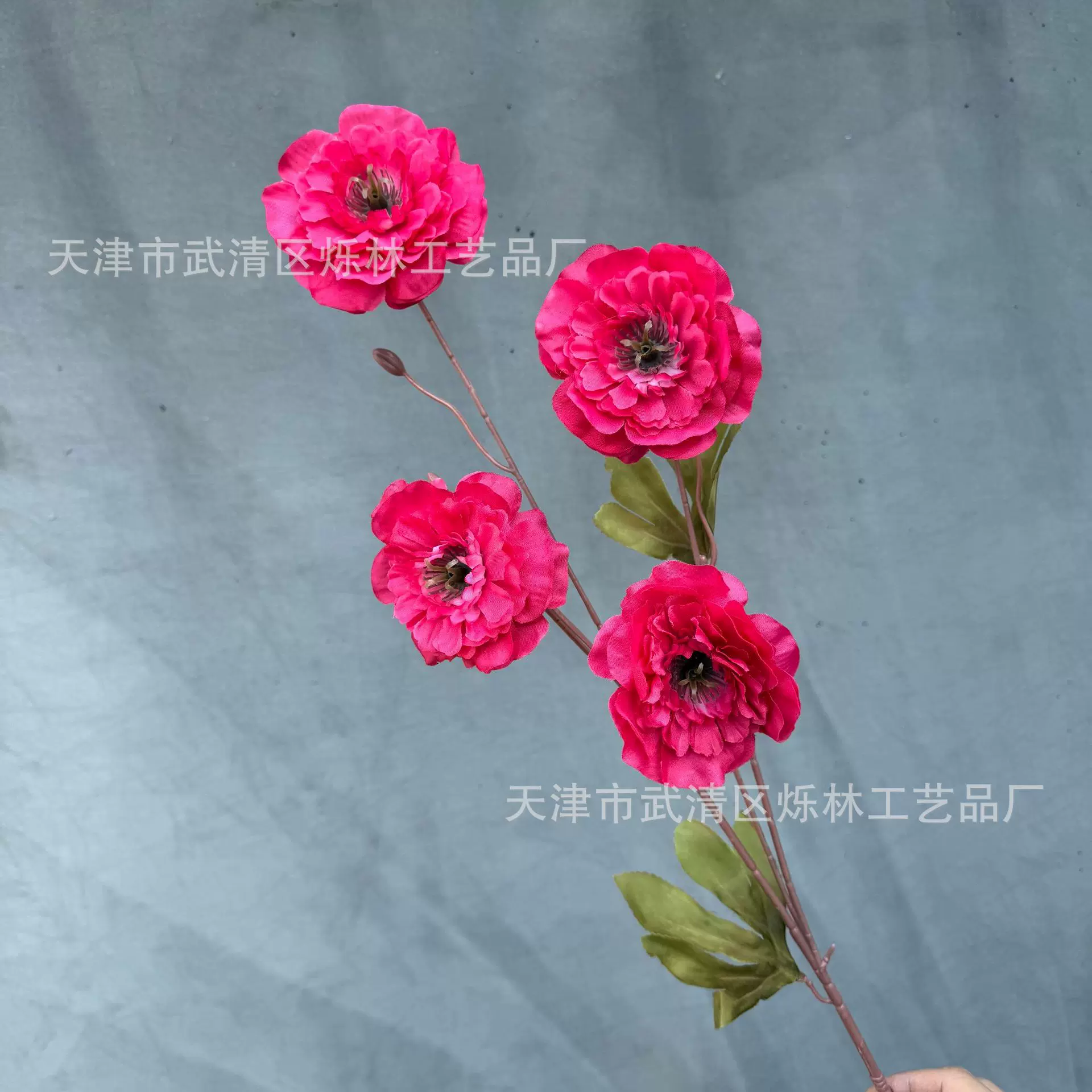 仿真花四头千层牡丹婚庆婚礼堂订婚宴布置跨境外贸出口绢花假花