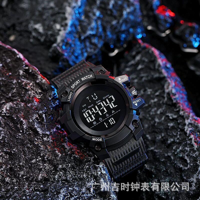 Nuevos hombres multi-funcional impermeable deportes reloj electrónico masculino estudiante de secundaria reloj montañismo al aire libre reloj de Dial grande