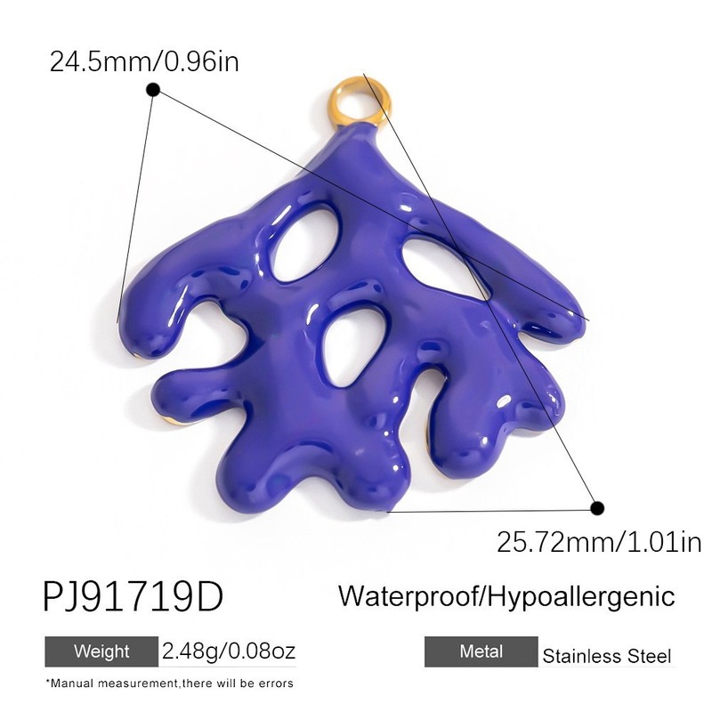 ヨーロッパとアメリカの DIY ジュエリー アクセサリー ステンレス鋼オイルドリップ グラデーション ヒトデ蝶ペンダント オーシャン スタイル ネックレス ペンダント|undefined