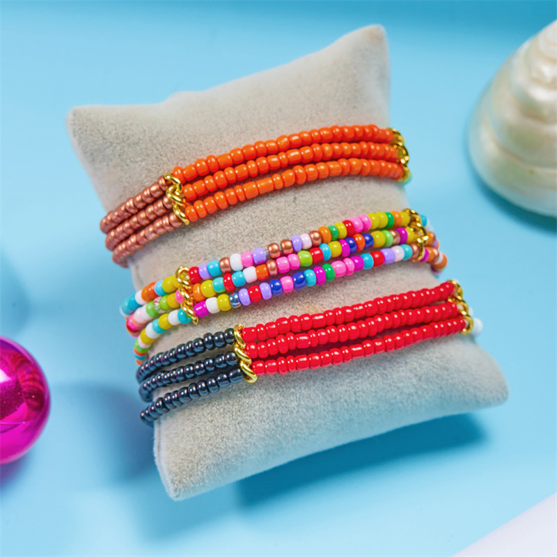 Ethnic Style Bohemian Geometric Seed Bead Rope Beaded Knitting Unisex Bracelets display picture 2