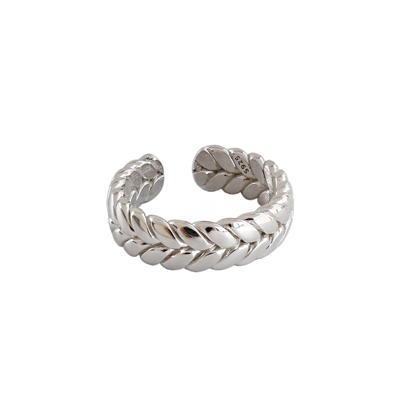 2021 New Exquisite Woven Chain Ring Womens Fashion Simple Style Niche Design Open Index Finger Ring Trendypicture13
