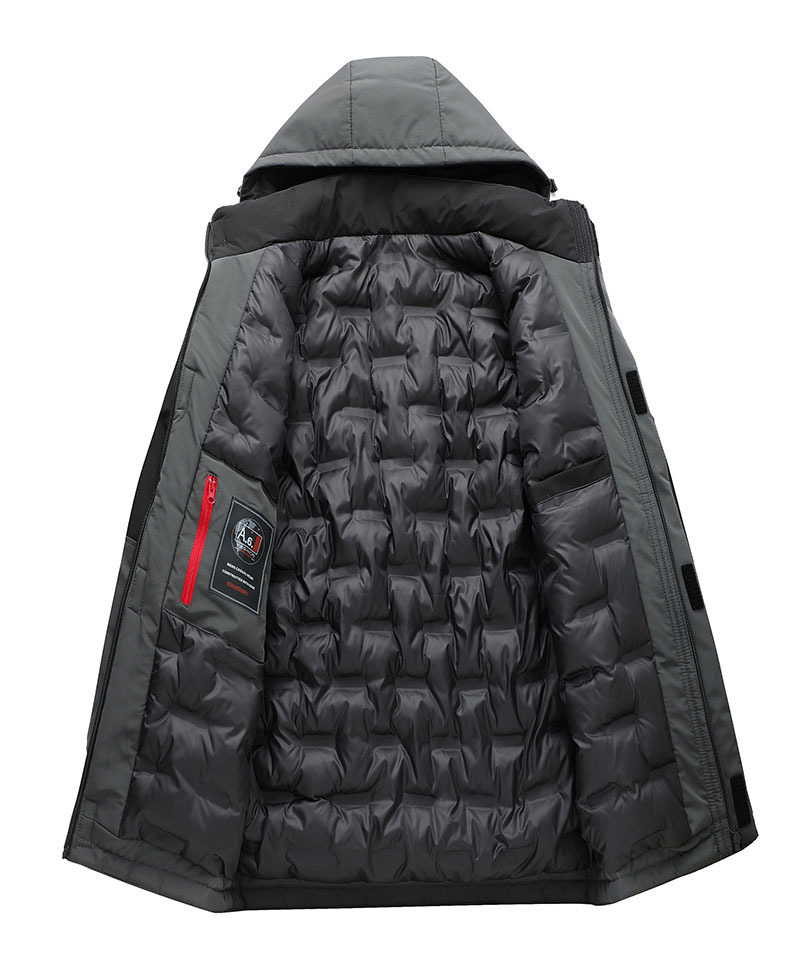 Herrenbekleidung 2024 Winter Neue Herren Kapuzenjacke Kurze Verdickte Outdoor Freizeit Farblich passende warme Baumwolljacke Herren Baumwollkleidung_voghion.com