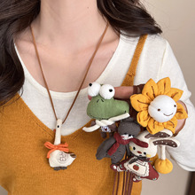 可爱卡通小动物项链女2025新款小众设计感萌趣毛衣链时尚百搭配饰