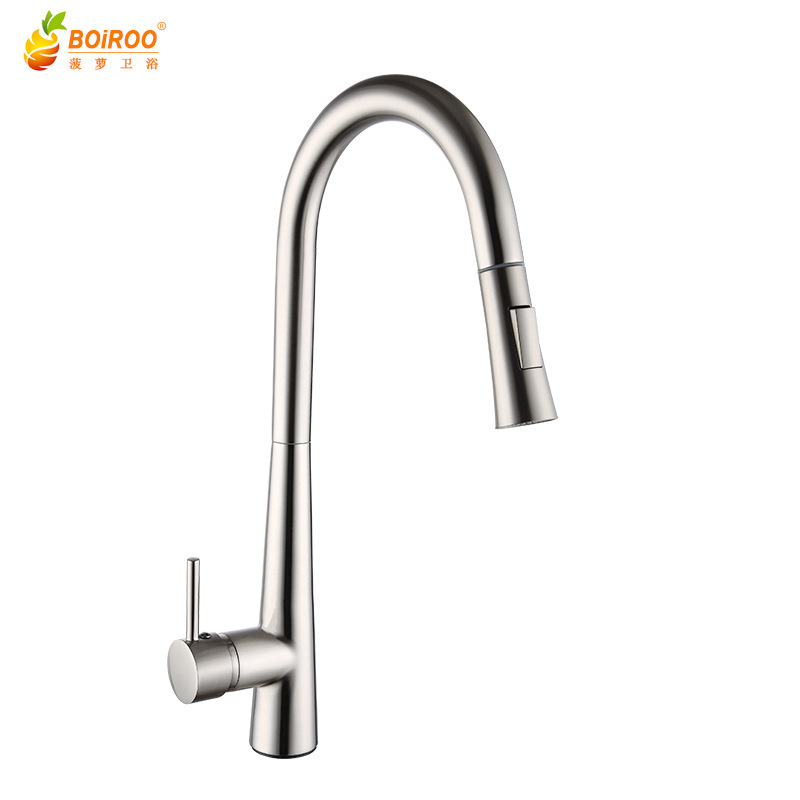 BOiROO pineapple foreign trade cross-border new brass pull-out kitchen faucet retractable vegetable basin faucet BOiROO pineapple foreign trade cross-border new brass pull-out kitchen faucet retractable vegetable basin faucet