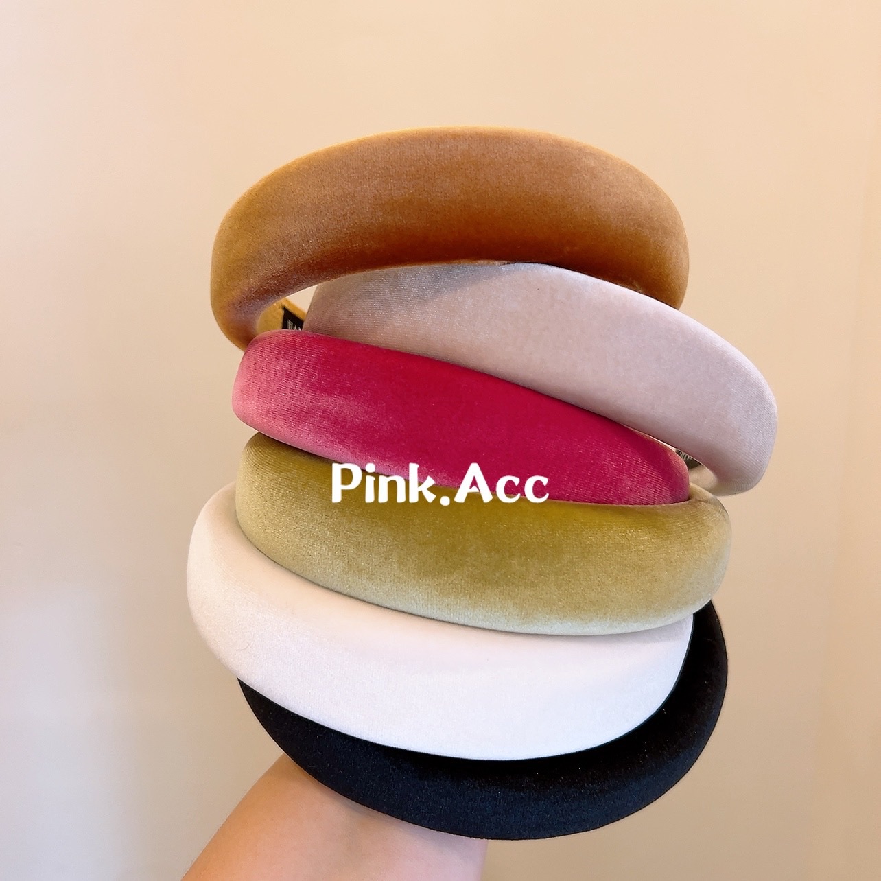 Korean Autumn-Winter Retro Style Milk Fleece Macaron Color High Crown Hair Band Version 3cm Hair Clip Versatile