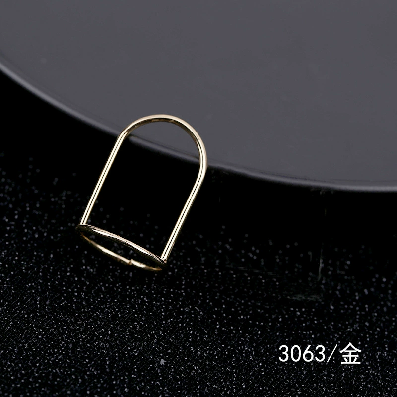 Nail Tip Ring (Kaymen) Adjustable Copper with Micro Zircon Accents, Gold or Platinum Finish