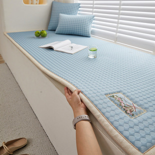 Summer Cool Bean Thickened Bay Window Mat Ice Silk Non-Slip Window Sill Sponge Cushion Cool Balcony Mat Tatami Cross-Border