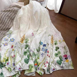 植物花卉a字半身裙梨型身材遮胯高端精致冷淡系独特别致半裙女夏