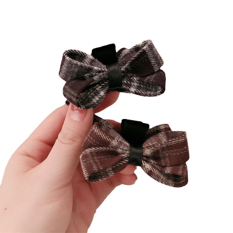 Tela coreana estricta clip de arco princesa pequeña cabeza lateral frisa clip de pelo 2024 nuevo clip de tiburón