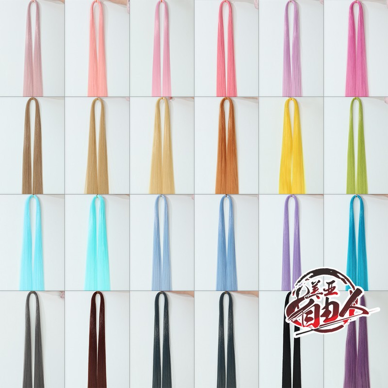 [Free Man] hair cos wig high temperature silk hair hair piece raw silk shape hair extension bjd hair curtain