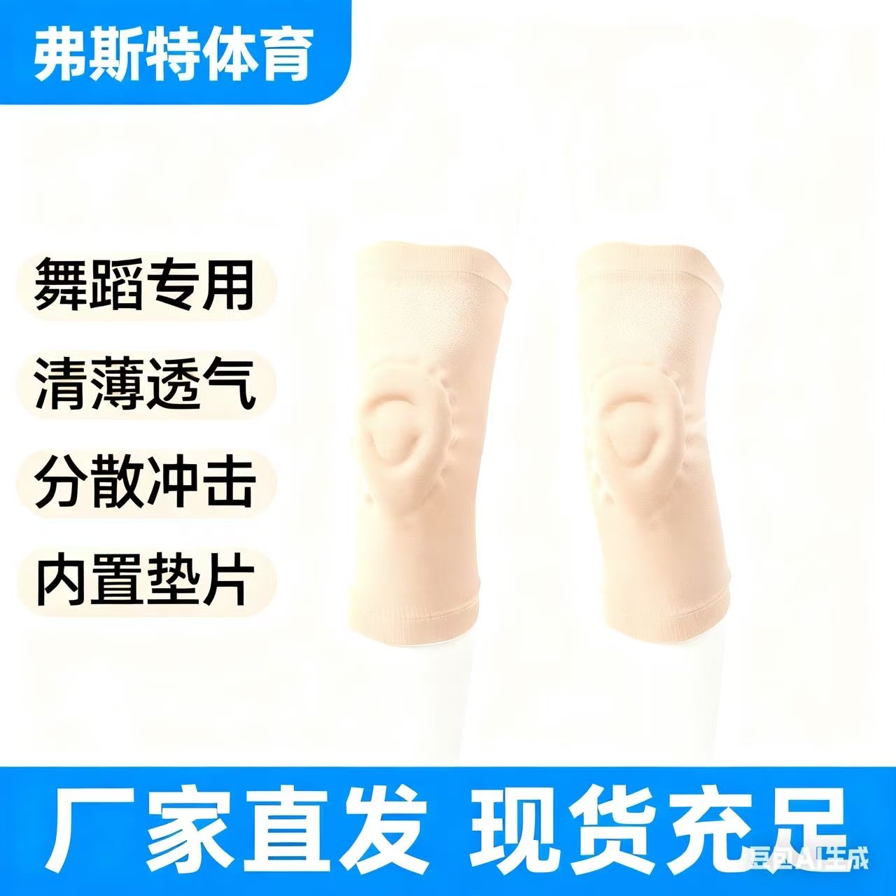 Dance Knee Pad Invisible Professional Silicone Non-slip Anti-collision Kneeling Jazz Figure Skating Knee Pad Modern Pole Dance