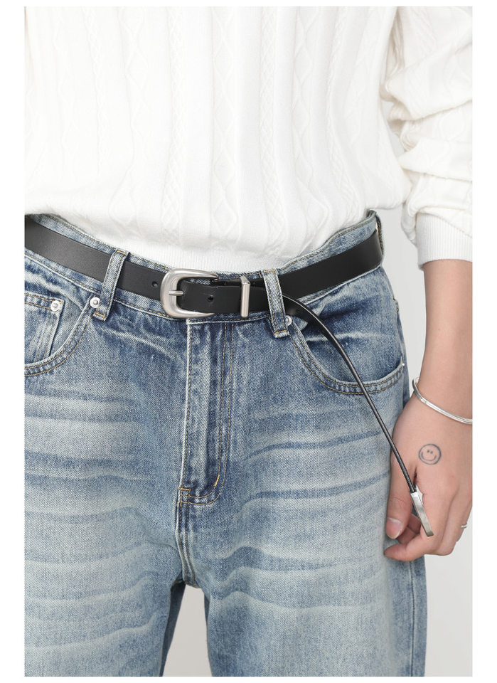 Quần jean nam ống loe nhẹ dáng rộng thoải mái, vải denim xử lý bạc màu — màu xanh, màu xanh nhạt, màu xám đen chi tiết 10