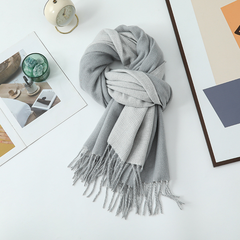 모조 캐시미어 양면 라이트 그레이