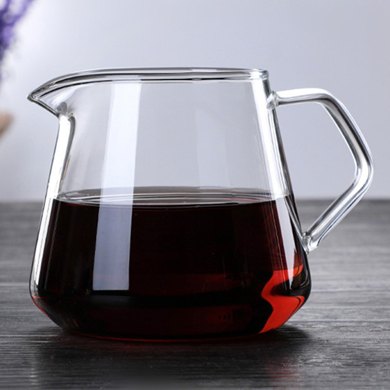 Cross-Border Trade Hand-Brewed Coffee Pot Glass Coffee Sharing Pot Home Office Coffee Maker Ice Drip Heat-Resistant Glass