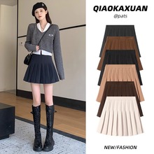 百褶裙女2026新款春秋冬夏季毛呢半身裙高腰a字显瘦小个子jk短裙