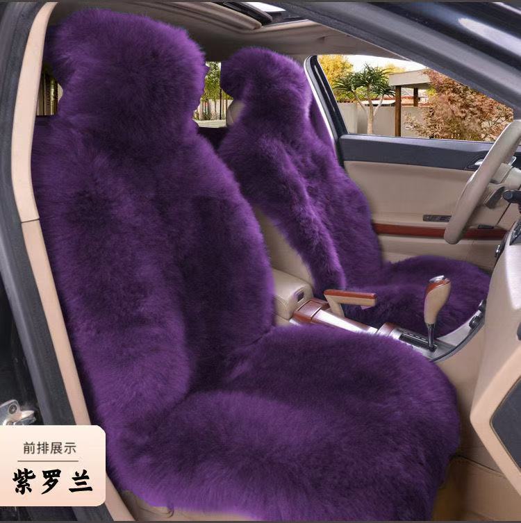 Winter Imitation Wool Velvet Seat Cushion Thickeneded Fully Surrounded Seat Cover and Backrest Integrated Plush Universal Warm Car Seat Cushion