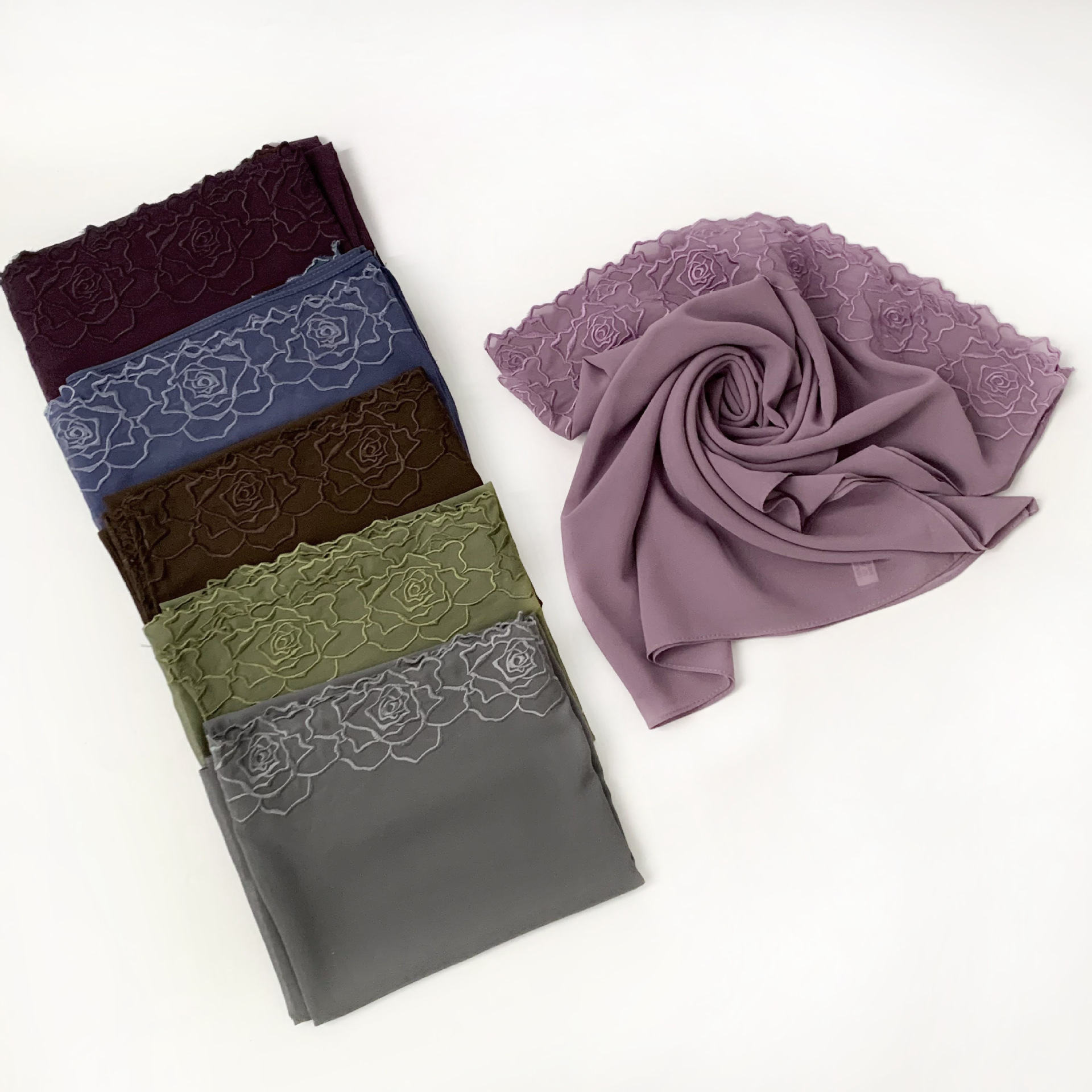 shiffon universal solid fashionable scarf