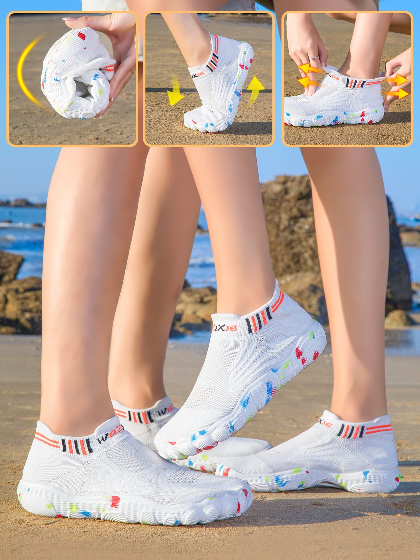 Zapatos de nadar transfronterizos de venta caliente Amazon zapatos de hombre y mujer zapatos de pareja al aire libre descalzo