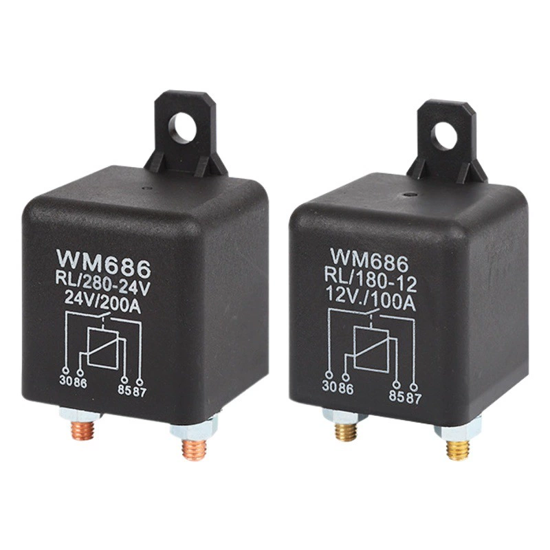 Автомобильное реле WM686 12В/24В, пластиковый корпус, 100А/120А/200А, высокотоковое пусковое реле