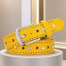 新款金属整条气眼百搭腰带女士皮带打孔朋克韩版时尚镂空装饰裤带