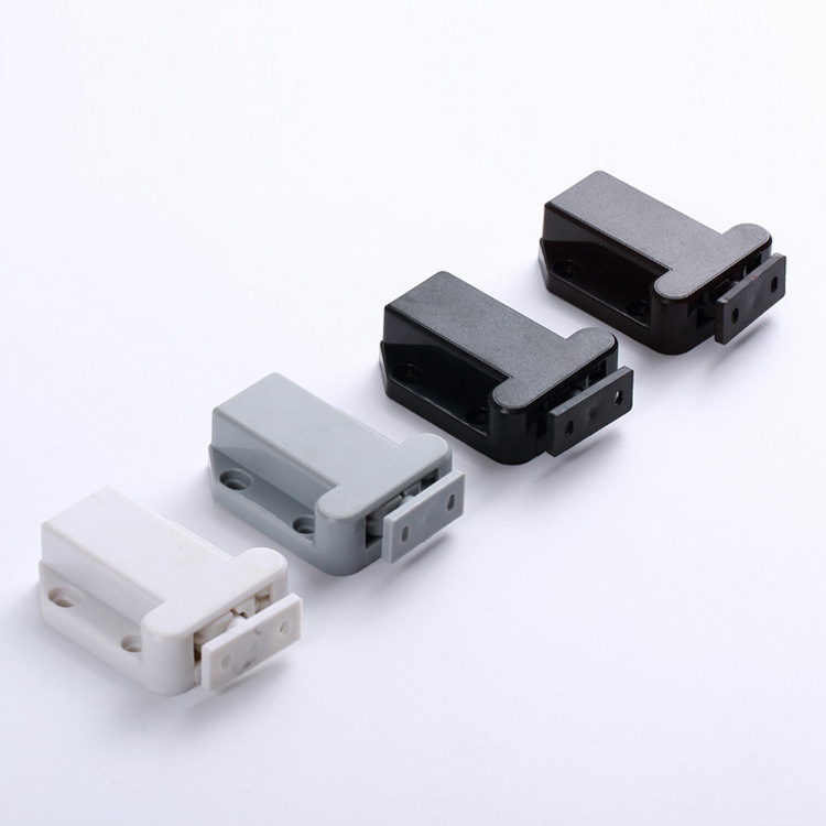 Cerradura de escarabajo negra transfronteriza, botón de puerta de succión de escarabajo de plástico, botón de puerta de rebote, armario autobomba, toque de puerta, tapón de puerta de muebles