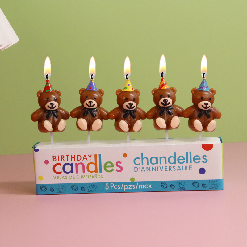 Birthday Bear Paraffin Birthday Candle display picture 4