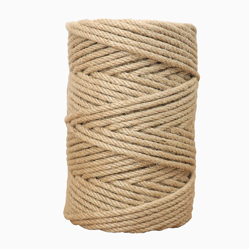 Cuerda de cáñamo gruesa para manualidades, decoración de jarrones, etiquetas, cuerda para atar, material para rascador de gatos de pared