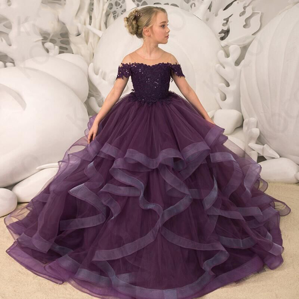 Mother & Kids Evening Gown Train Dress Tulle Skirt For Kids Girls Ages 3-7 Birthday Party Performance Hosting Runway【Pre-sale | Ships In 15 Days】_voghion.com